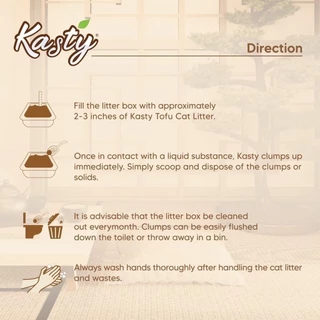[20 L.] Kasty แคสตี้ ทรายแมวเต้าหู้ธรรมชาติ ขนาด 20 ลิตร ปราศจากฝุ่น จับตัวเร็ว ทิ้งชักโครกได้