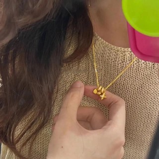 Strobe Meteor Gold สร้อยคอหรูหรา High-End จี้ All-Match ไทเท…