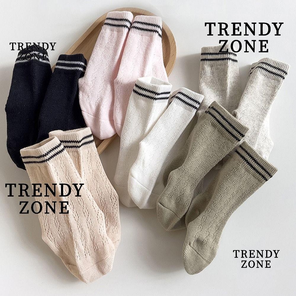 Trendyzone ถุงน่อง, ถุงเท้าผ้าฝ้ายสีทึบ, แฟชั่นฤดูใบไม้ผลิและฤดูร้อนถุงเท้าสั้นแบบบางระบายอากาศสําหรับเด็ก