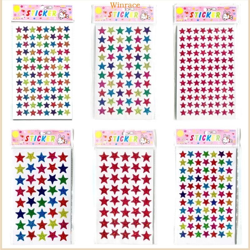Wrc 10 แผ่น Star Shape Gilded Flash สติกเกอร์ป้ายสําหรับโรงเรียนครูรางวัลสําหรับเด็ก Pentagram เด็กส