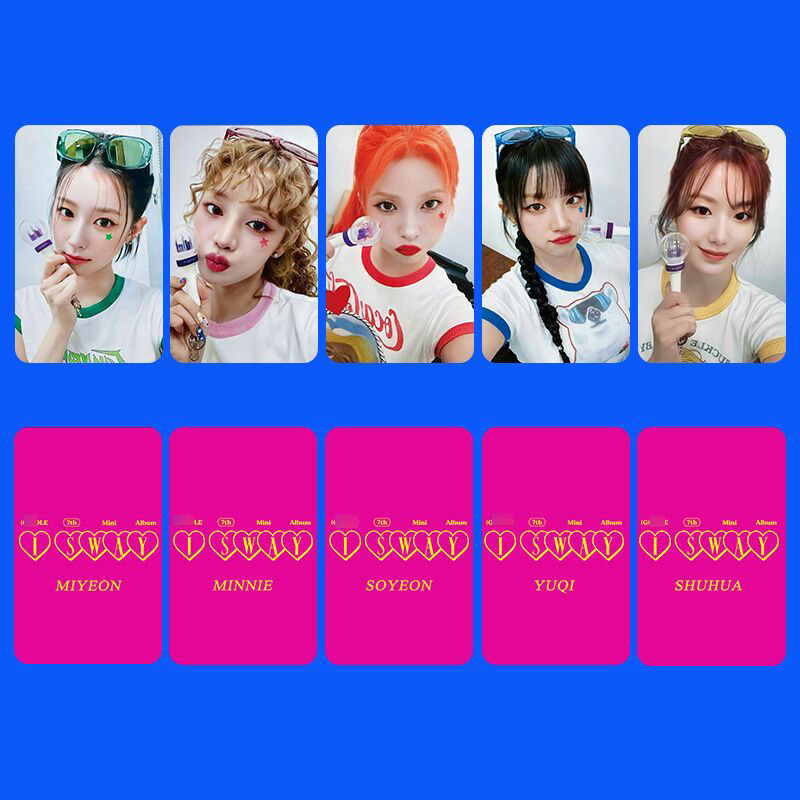 5-7 ชิ้น/เซ็ต GIDLE I SWAY KBS Lomo Card POP-UP Store YUQ1 KPOPMERCH Photocards (G) I-DLE YUQI MINNI