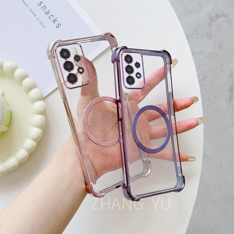 เลนส์ป้องกันปลอก Samsung A13 4G A23 A33 A53 A73 5G เคสโทรศัพท์ซิลิโคนป้องกันสี่มุม SJYQ
