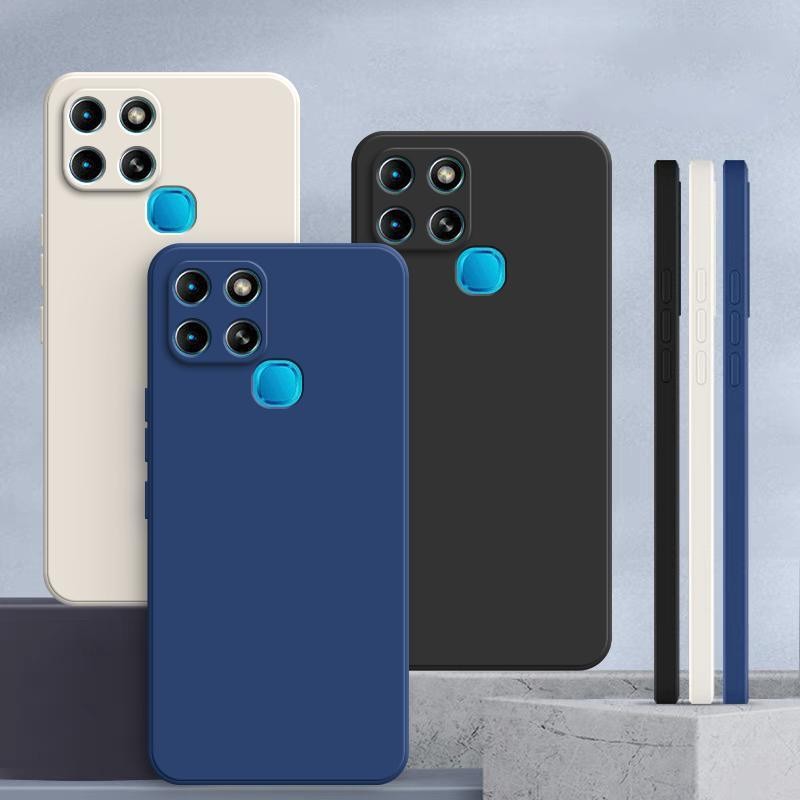 เคส infinix Smart 6 สีทึบ infinix Smart6 เคสซิลิโคนป้องกันการตกสีธรรมดาเรียบง่าย YT