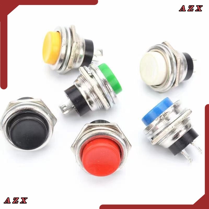 DS-212 ขนาด16mm สวิตช์เหล็กแดง เขียวเหลืองฟ้าขาว ดำ