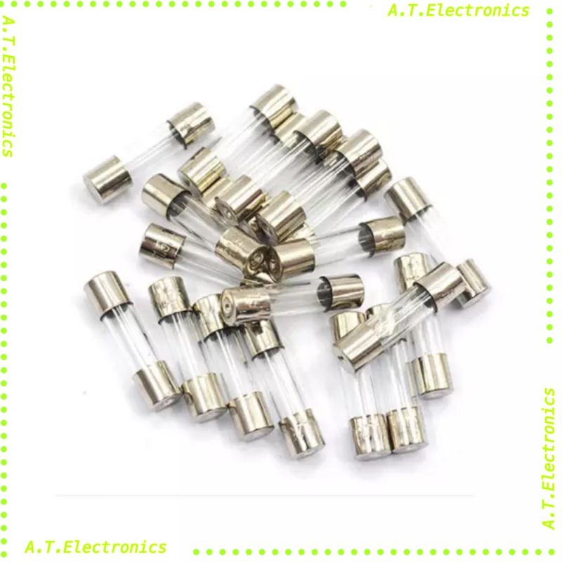 ถูกสุด! 5*20mm,6*30mm ฟิวส์ฟิวส์250V F0.5A 1A 2A 3A 5A 8A 10A 20A 30A  10ชิ้น