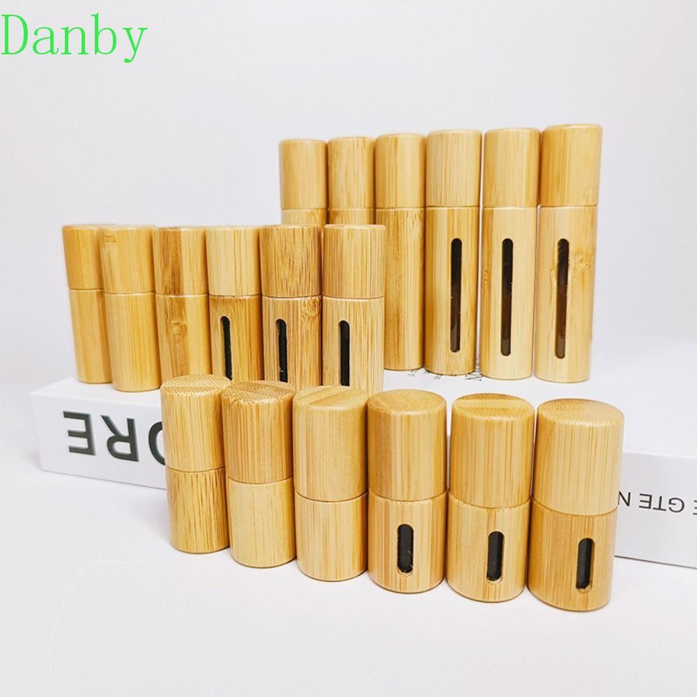 DANBY Bamboo Roll-on Bottle Roller Ball Empty Mini Sample Vial Bottles Aromatherapy Lip Gloss Refill