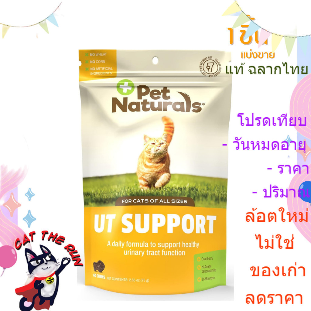 นิ่ว ระบบทางเดินปัสสาวะ แบ่งขาย 1 ชิ้น ซอง แมว เสริม ขนม อาหาร วิตามิน UT SUPPORT CRANBERRY URINARY 