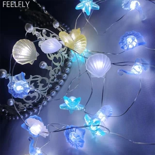 Feelfly Ocean Series เปลือกหอย String Light โคมไฟแขวนตกแต่งสําหรับงานแต่งงานตกแต่งคริสต์มาส Xmas Tree เครื่องประดับวันหยุด E8Q3