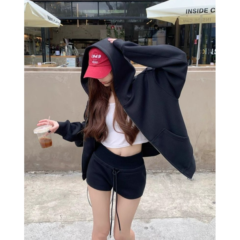 [เสื้อผ้าผู้หญิงสาวฮอต] สูทแฟชั่นสองชิ้นแคบ-เอว ผอมลง ดูหวานเผ็ดสาวเกาหลีการออกแบบความรู้สึก ซอก อิน อินเทรนด์เก๋ทุกการแข่งขันชุดลําลองสีเทาคลุมด้วยผ้าเสื้อกันหนาวแจ็คเก็ตผู้หญิงฤดูใบไม้ร่วงเอวสูงกางเกงขาตรงสไตล์สั
