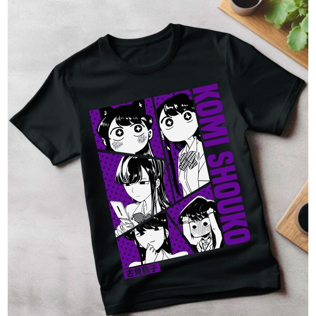 เสื้อยืดภาพอนิเมะ Shouko Komi จากเรื่อง Komi Can't Communicate เหมาะสำหรับผู้ชาย