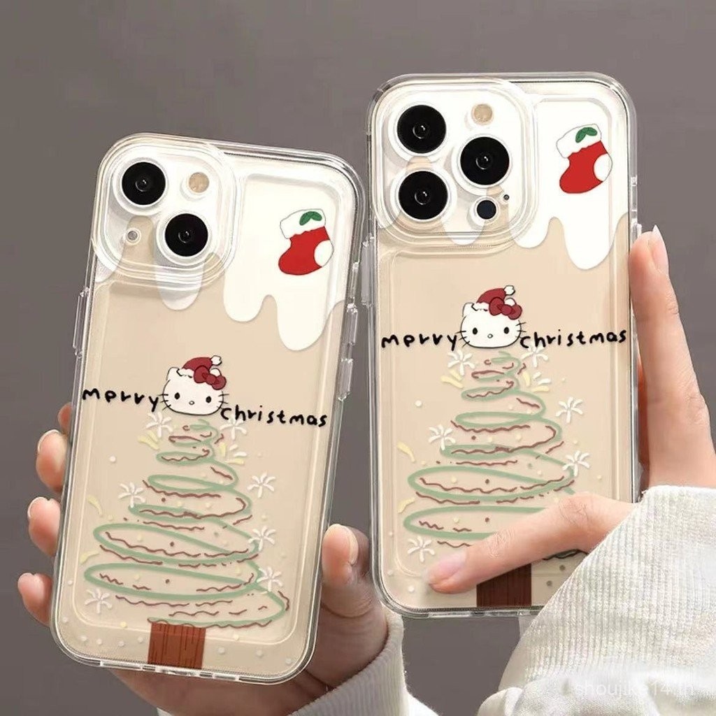 น่ารักต้นคริสต์มาส ktcat เคสโทรศัพท์มือถือสำหรับ iphone15แอปเปิ้ล14 13/11Promax/xs/xr/ 7/8P pb0s