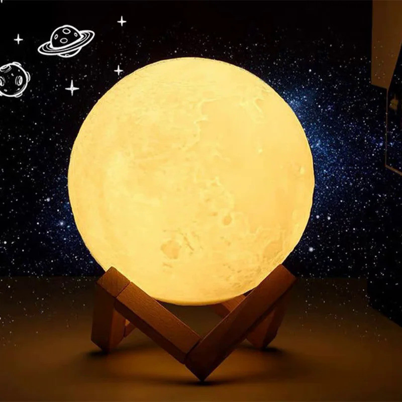 New Home Desktop Decorative Moon Ornaments Warm/White/Colorful Luminous Moon Home Decoration Housewa