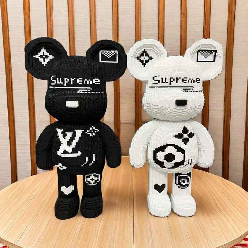 Compatible with Lego Building Blocks Toy 3D Three-Dimensional Assembly Gift Violent Bear Children's Puzzle Difficult Boys and Girls Series FNPT