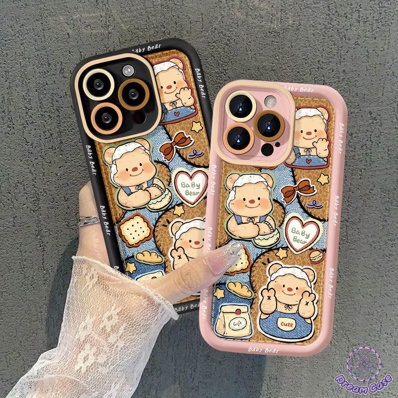 การ์ตูนน่ารักเนยหมีบิสกิตนุ่ม เคส Samsung A06 A05s A14 A24 A54 A04 A21s A54 A03 A02s A15 A53 A12 A05 A13 A52 A34 A50