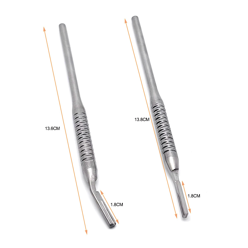 สแตนเลสสตีลทันตกรรมจับใบมีด Oral Hilt สําหรับ No.3 ใบมีดเครื่องมือทันตกรรม