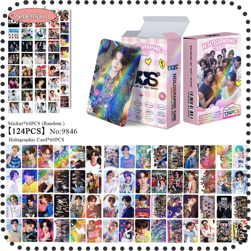 เบบี๋ จูบ 124ชิ้น/กล่องสติกเกอร์โปสการ์ดโฮโลแกรม,แฟลชม็อบรถบัสเพราะคุณฉันส่องแสงการ์ดโลโม่การ์ด,แฟชั่นทีมชายคู่ด้านการ์ดอวยพร