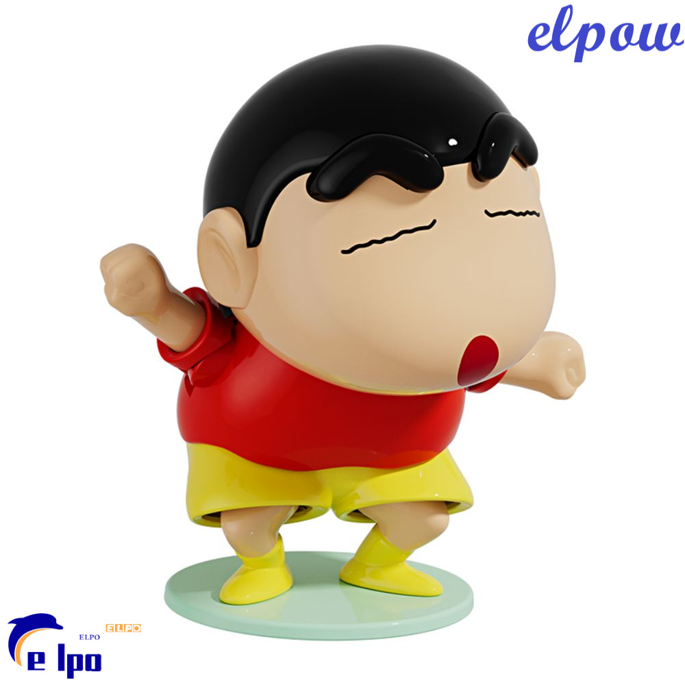 Pixelpower Crayon Shin-Chan Clockwork ของเล่น,เขย่าหัว Interactive Anime Wind-up ของเล่น,เดสก์ท็อปตกแต่งการ์ตูนน่ารักตลก Clockwork รุ่นเด็กเด็ก
