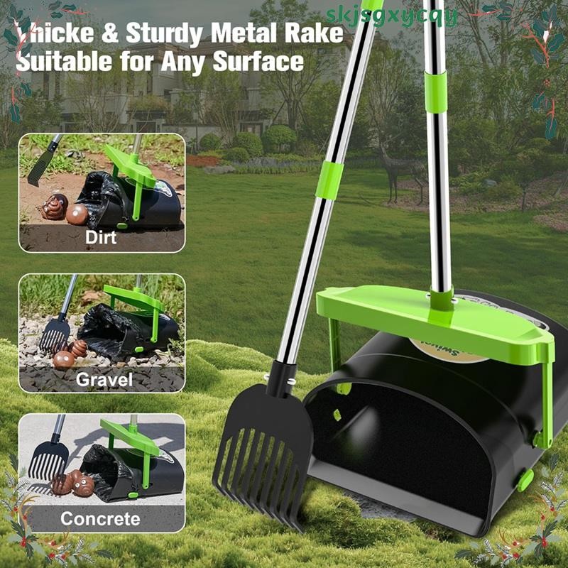 Pooper Scoopers Swivel Bin & Rake พร้อมกระเป๋าขยะ 100 ใบ, สแตนเลสจับ Pooper Scoopers สําหรับสุนัขขนาดกลางขนาดเล็กขนาดใหญ่ skjsgxycqy.th