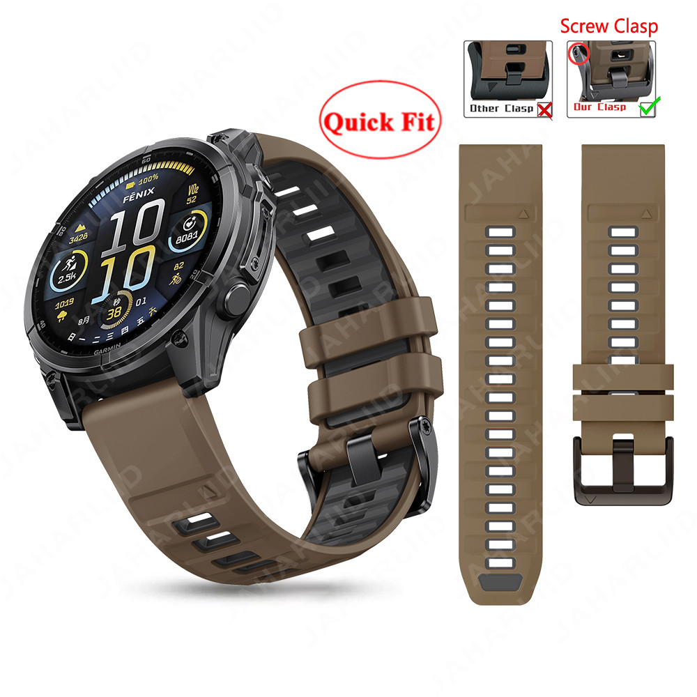 26mm 22mm สายคล้องคอซิลิโคน Quick Fit สําหรับ Garmin Fenix 8 51mm 47mm E 7 7X Pro 6 6X 5 5X Plus 3 H