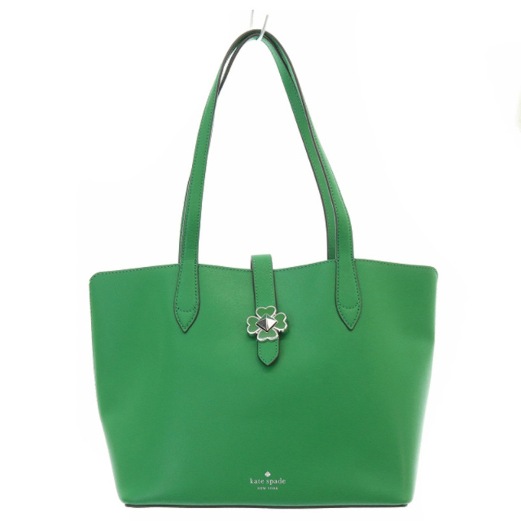 Kate SPADE TOTE BAG HANDBAG LEATHER LOGO GREEN ส่งตรงจากญี่ปุ่น มือสอง
