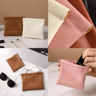 กระเป๋าใส่เหรียญ ใส่ลิปสติก หนัง pu ขนาดเล็ก สําหรับผู้หญิง กระเป๋าบีบ coin bag wallet bag purse women