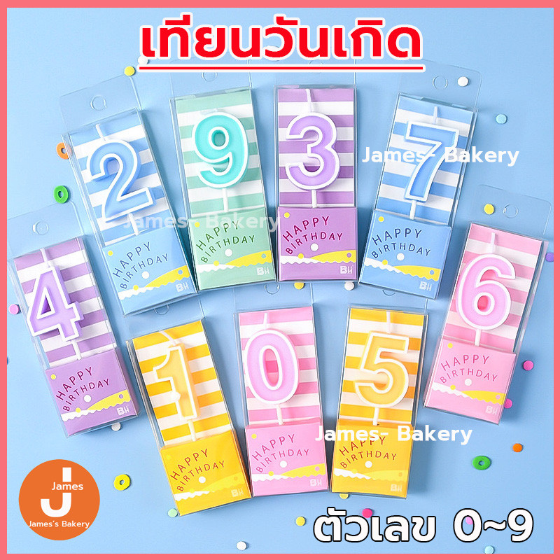 โค้ดส่งฟรี  เทียนดิจิตอล (คละสี) ตัวเลข 0 ถึง 9 เทียนวันเกิด เทียนวันเกิด Happy birthday เทียน เทียนตัวเลข – โปรปัง