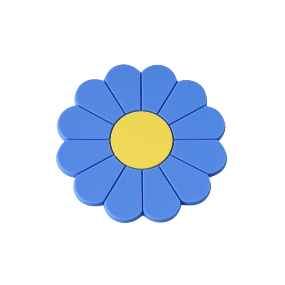 LONMI ที่รองแก้วในรถยนต์, แผ่นรองที่วางแก้วกันลื่นแบบหนา, แผ่นรองถ้วยซิลิโคนดอกไม้ทนความร้อนแบบ Daisy ภายในรถ - รูปที่ 3