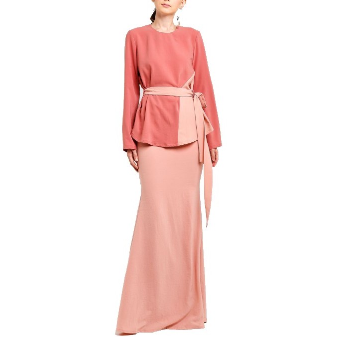 3thelabel Degas Curved Kurung - สีชมพู (ผู้หญิง)