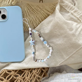 สายคล้องโทรศัพท์ Summer Sea Breeze Blue Star สายคล้องกล้องขนาดเล็ก DIY ป้องกันการสูญหาย -CY