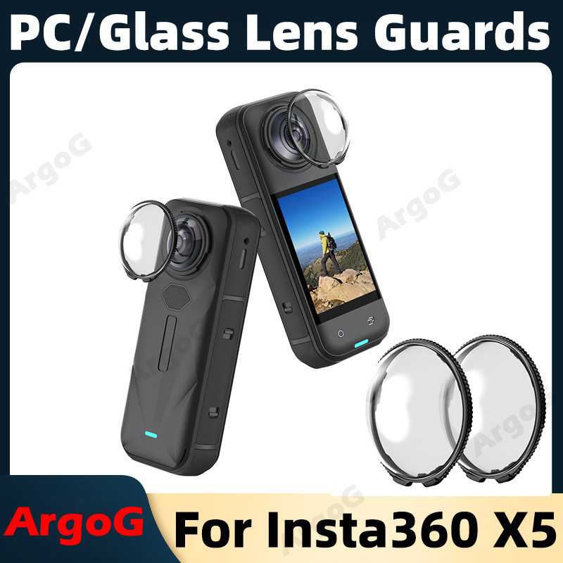 ArgoG เลนส์ Guards สําหรับ Insta360 X5 กระจกนิรภัยเลนส์ HD Optical Clarity Insta360 X5 อุปกรณ์เสริม