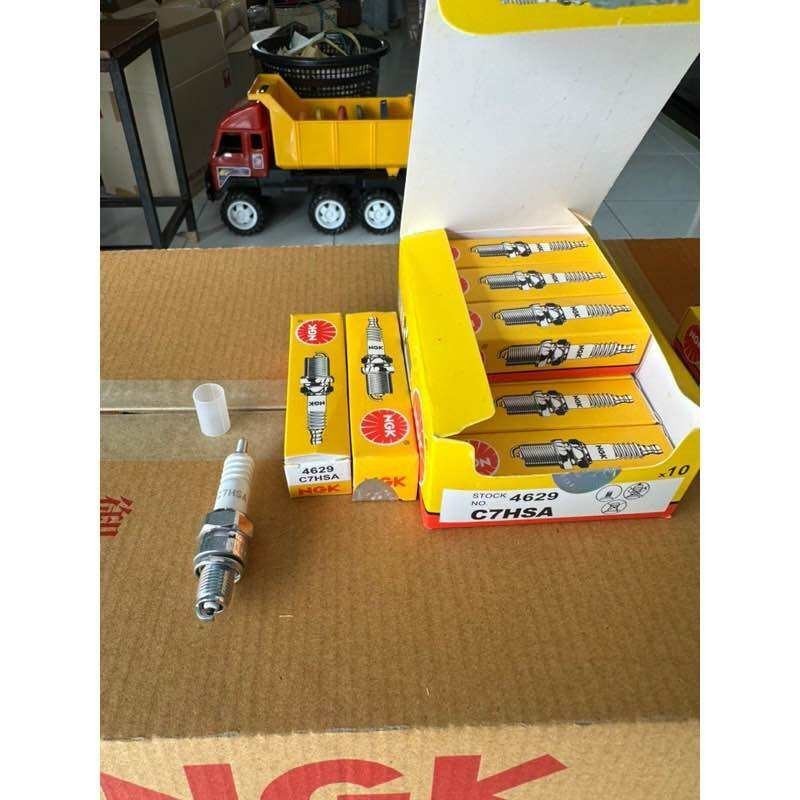 หัวเทียน NGKเกลียวสั้น C7HSA มอเตอร์ไซด์ (ยกกล่อง 10หัว) เวฟ100,ดรีม,สแมค,มีโอ,ฟีโน่ - รูปที่ 2