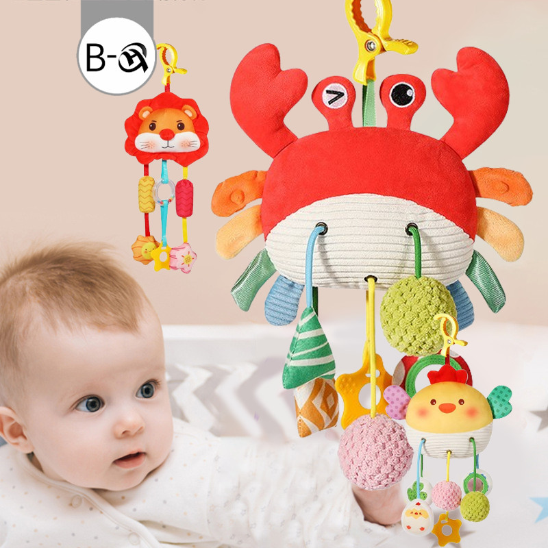 BHQ ของเล่นเด็กอ่อน สามารถทำเสียงได้ เชือกดึง สีสันสดใส ใช้สำหรับรถเข็นเด็ก