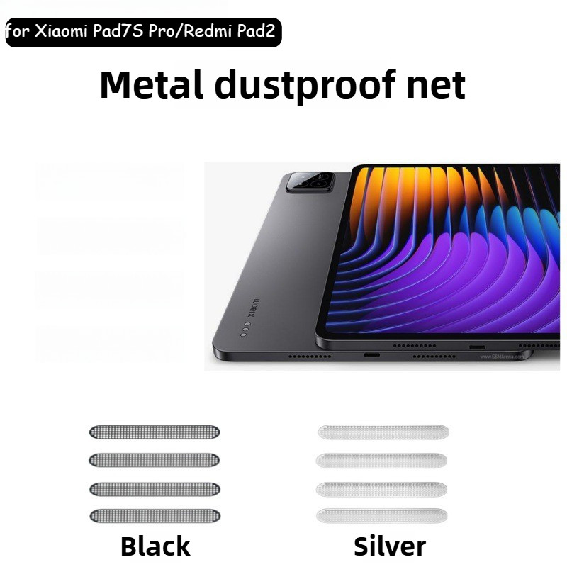 โลหะกันฝุ่นสําหรับ Xiaomi Redmi Pad 2 Pad2 4G 2025 K Pad 7S pro 6s 7 Ultra ลําโพงรู AntiDust ตาข่ายฮอร์นกันฝุ่น Anti-Scratch ด้านล่างป้องกัน Sticke