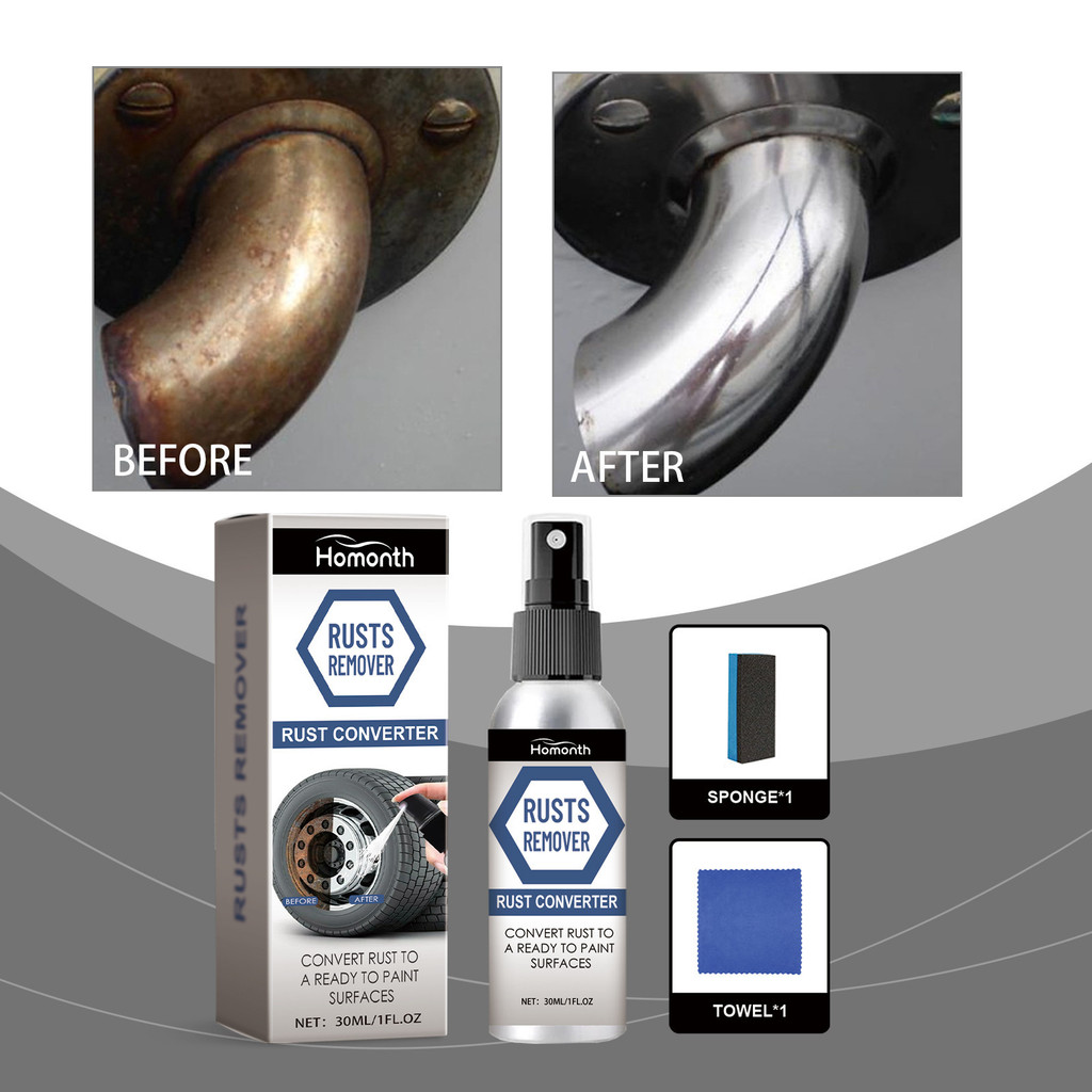 Car Tire Rust Remover Spray Stain Removal Dustproof Wheel Rim Rust Removal Polishing Cleaning Wheel 