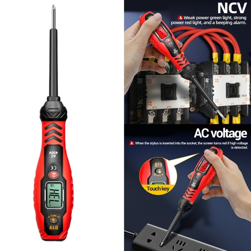 QJ Contact Voltage Tester 11V-450V เครื่องตรวจจับแรงดันไฟฟ้าปากกาเครื่องทดสอบวงจร LED