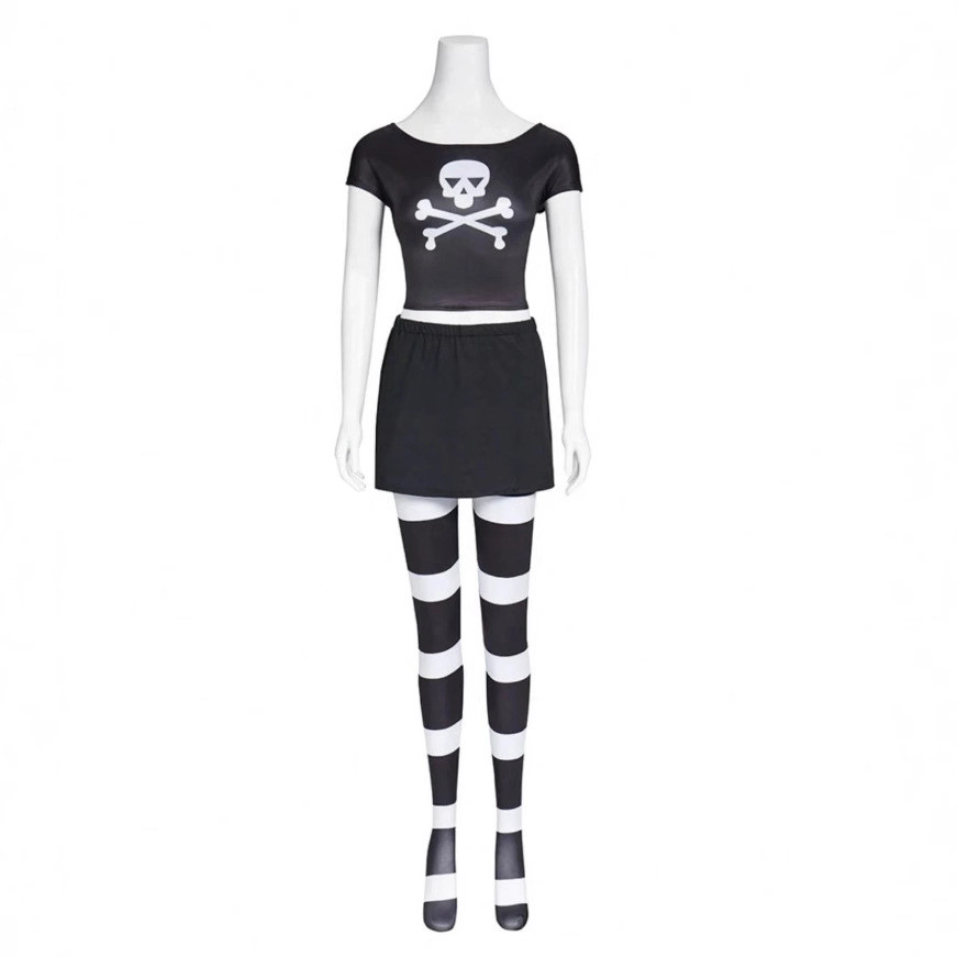 สไตล์โกธิค Venture Bros คอสเพลย์ Triana Orpheus ฮาโลวีน Skull Triana Orpheus