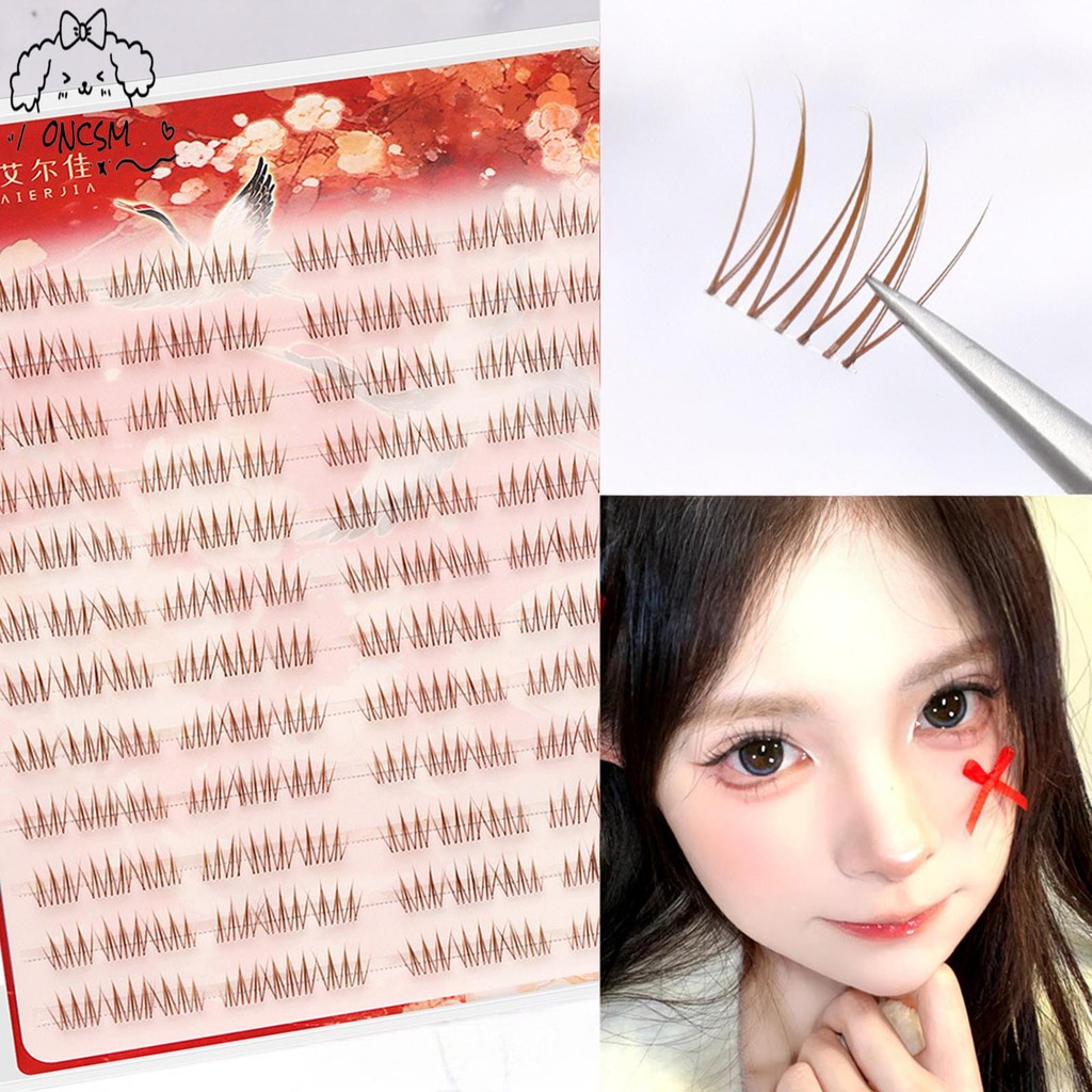 สีดํา/สีน้ําตาล C Curl ขนตาปลอมมังงะ Self กาวขนตาสําหรับ Enlarging Your Eyes ธรรมชาติ