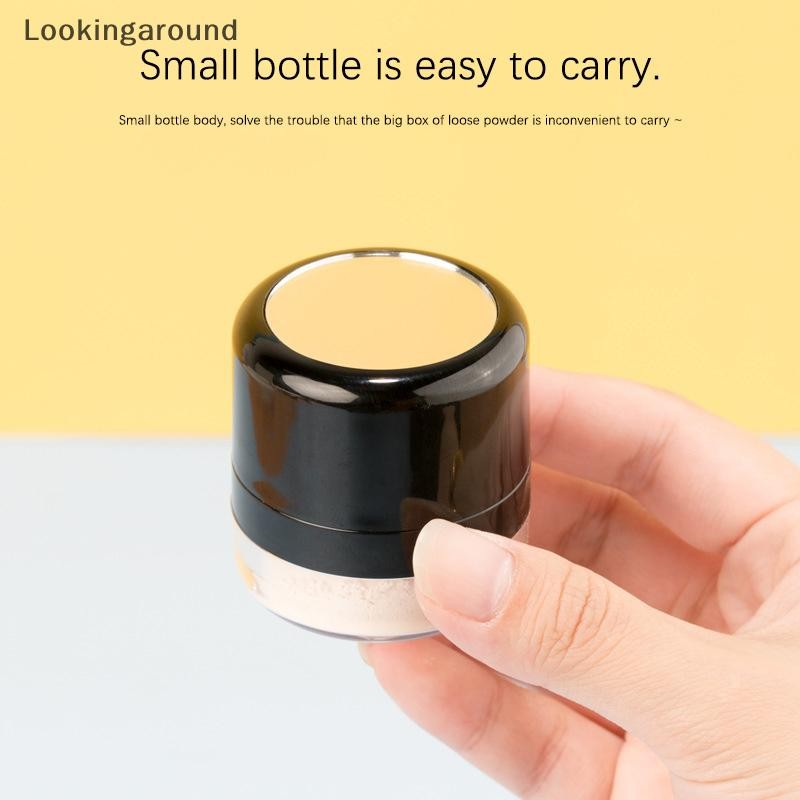 [LO] Case With Mushroom Sponge Puff Portable Loose Box With Mirror Travel Diy Cosmetic Foundation Bo