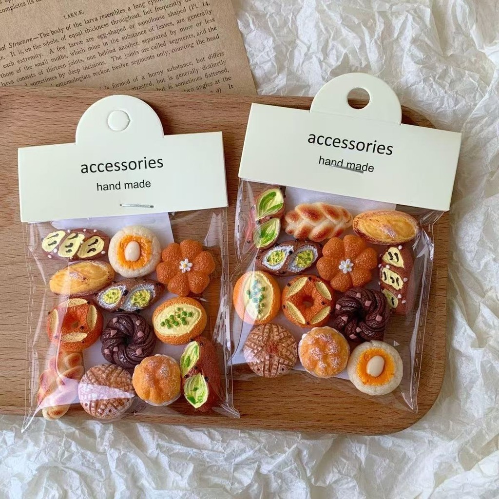 French Alkaline Water Bread Magnetic Refrigerator Sticker Mini Simulation European Bag Refrigerator 