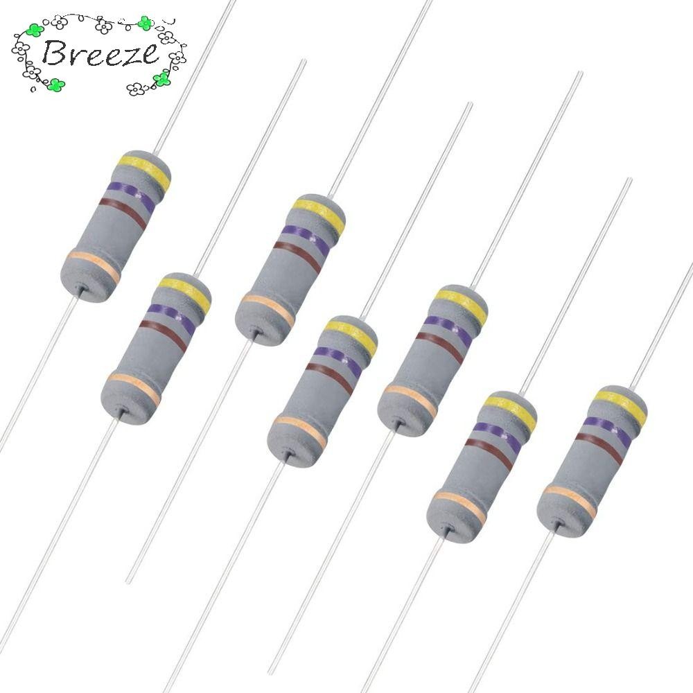 BREEZE 470 Ohm Resistor, ตัวต้านทานฟิล์มคาร์บอน 5% Tolerance, Easy to us 2W 4 Bands for DIY โครงการอ