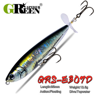 GREENSPIDE ใบพัดดินสอ ขนาด 95 มม., 12.5 กรัม ใช้สำหรับตกปลาท…