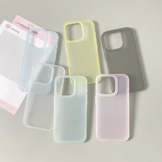 จัดส่งทันที เคสสำหรับไอโฟน15 เคสใสแบบด้านหลายสี For IPhone13 11 12 14 6/7/8PLUS 15 16ProMAX X XS XR XSMAX ป้องกันมือถือ