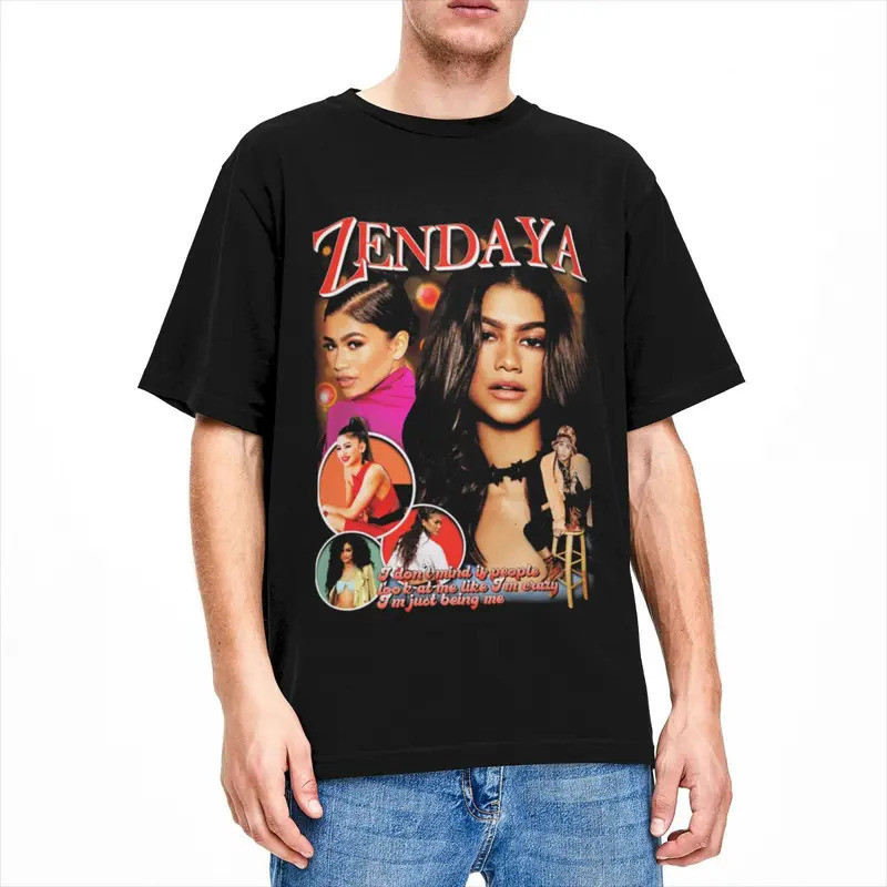 เสื้อยืด-theme Zendaya แขนสั้น Unisex พร้อมการจัดส่งภายใน 24 ชั่วโมง