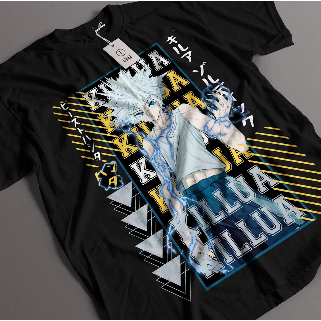 เสื้ออนิเมะ Killua เสื้อ Gon Hunter X Hunter เสื้อยืด HXH เสื้อยืด Hisoka Meruem Netero