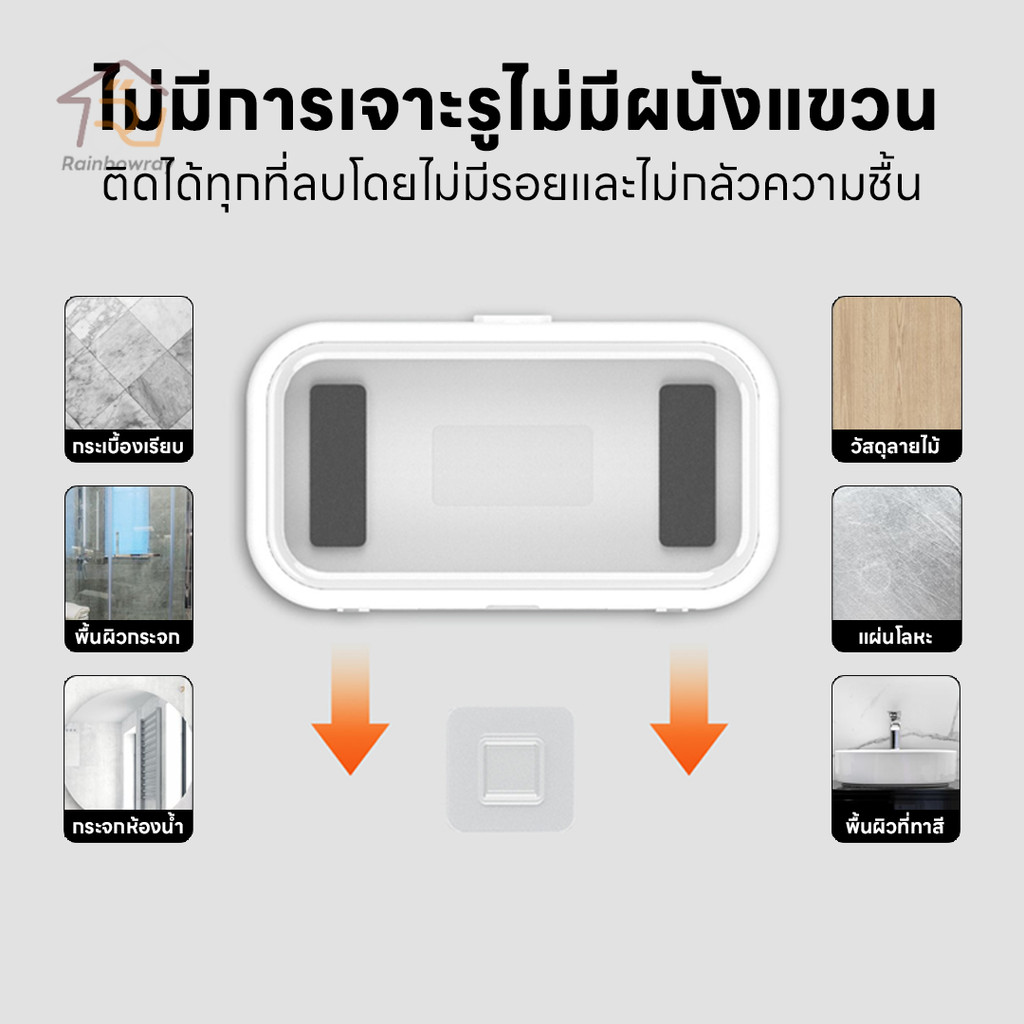ที่วางโทรศัพท์ในห้องน้ํา ที่วางมือถือ กันน้ํา แบบติดผนัง ป้องกันหมอก หน้าจอสัมผัส ใช้ในห้องน้ำได้ - รูปที่ 3