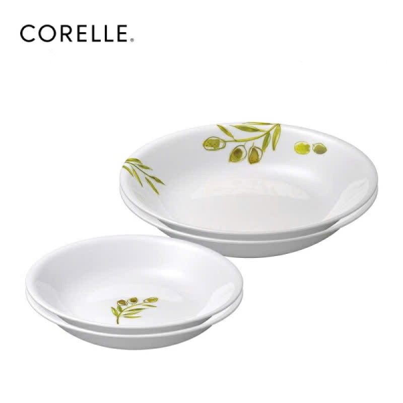 [ของแท้] จานซุปแก้ว Corelle Olive Garden 17ซม./21ซม. 43/420-OG