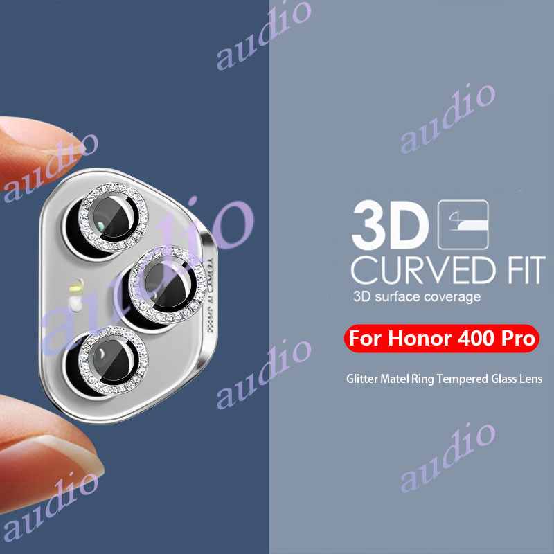 HONOR 600 Pro 5G HONOR 400 Pro 5G Glitter เพชรโลหะแก้วกล้องเลนส์ Protector สําหรับ Honor 400 Pro 400