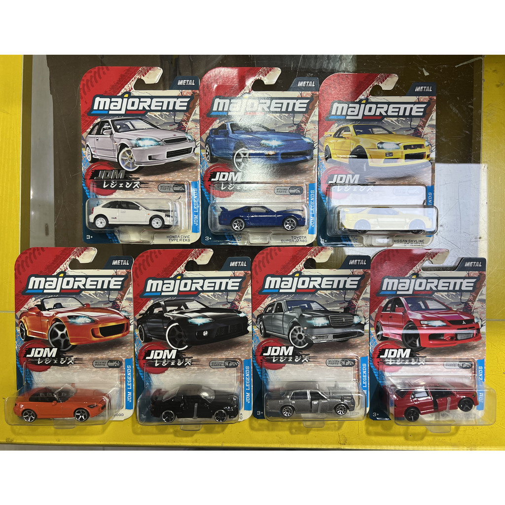 Majorette JDM Car Series 1:64 ชุดโมเดลDiecast – Honda, Toyota, Nissan, Mitsubishi