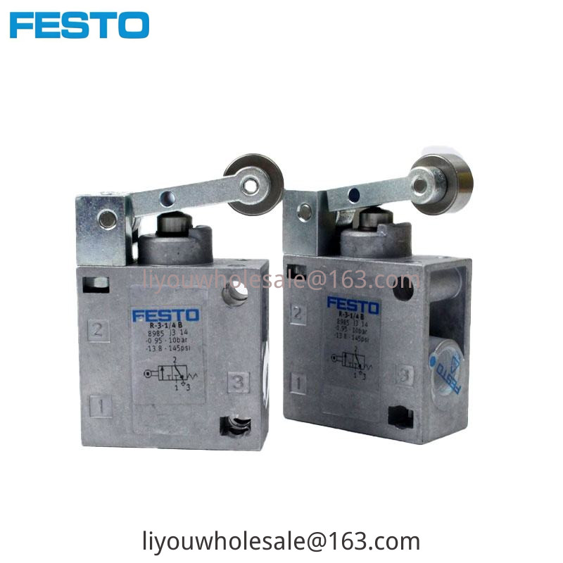FESTO Roller Lever Type Valve ยี่ห้อใหม่พร้อมสต็อกรับประกันคุณภาพ One Year R-3-1/4-B 8985, R-5-1/4-B