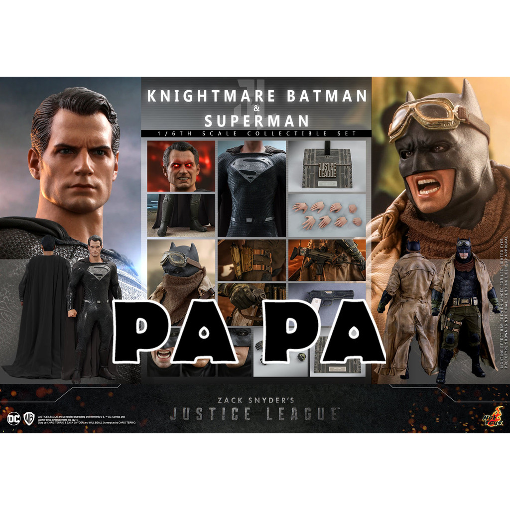 สต็อกพร้อมใหม่เอี่ยม HOTTOYS HT Justice League TMS038 Superman Nightmare Nightmare Batman Suit
